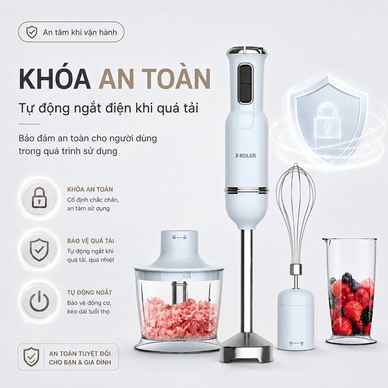 Máy xay sinh tố cầm tay Roler RH-4110PBE