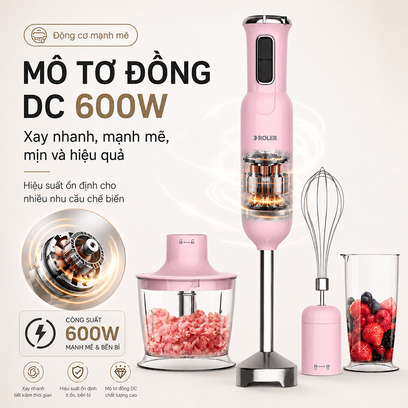 Máy xay sinh tố cầm tay Roler RH-4110PKE