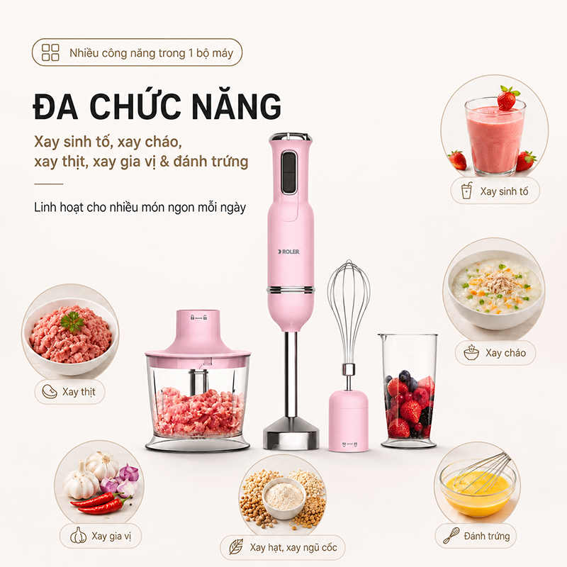 Máy xay sinh tố cầm tay Roler RH-4110PKE