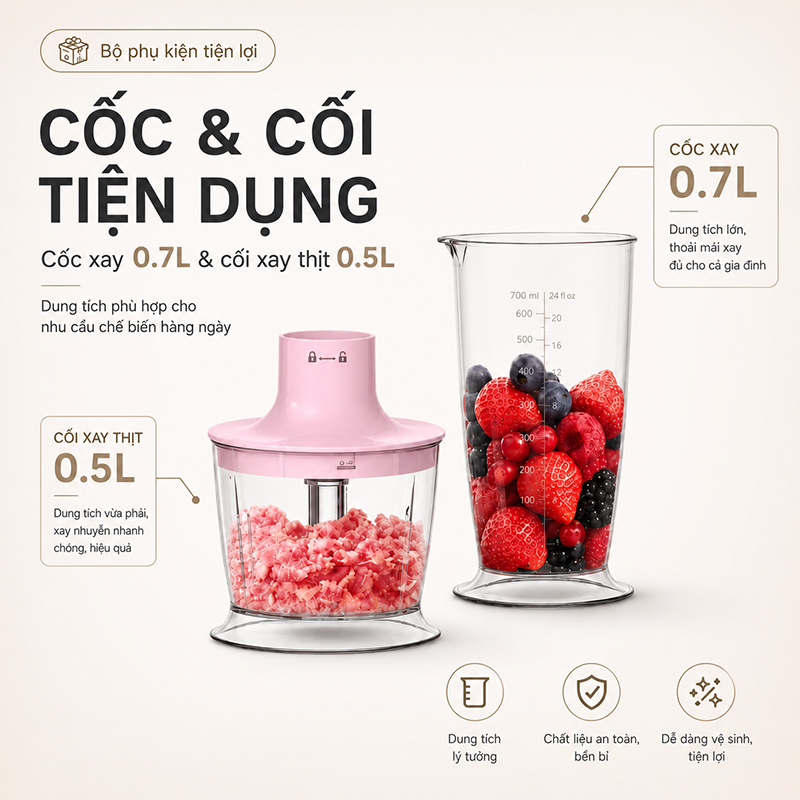 Máy xay sinh tố cầm tay Roler RH-4110PKE