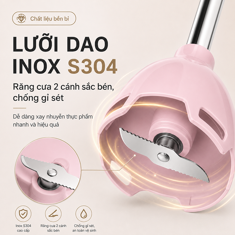 Máy xay sinh tố cầm tay Roler RH-4110PKE