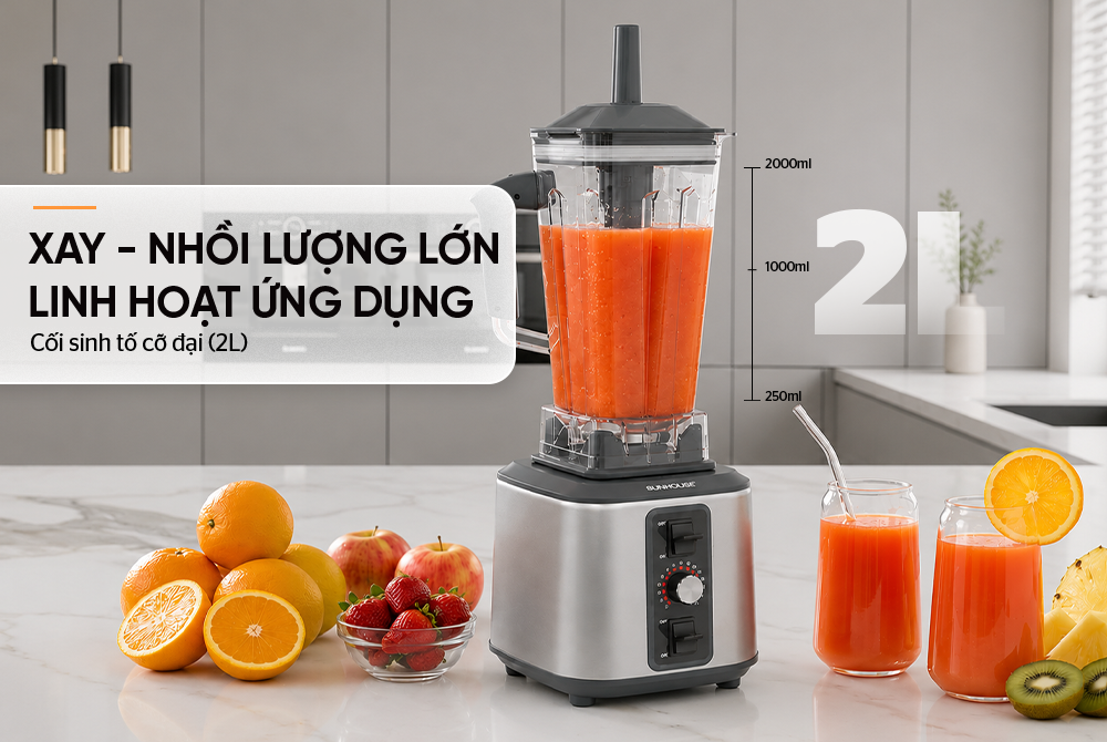 Máy xay sinh tố công nghiệp Sunhouse SHD5381