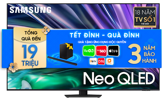 NEO QLED Mini LED Tivi 4K Samsung 75 inch 75QN85D Smart AI TV