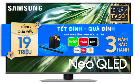 NEO QLED Mini LED Tivi 4K Samsung 75 inch 75QN90D Smart AI TV