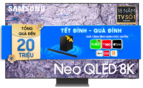 NEO QLED Mini LED Tivi 8K Samsung 65 inch 65QN800C Smart AI TV