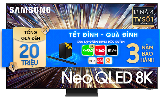 NEO QLED Mini LED Tivi 8K Samsung 65 inch 65QN800D Smart AI TV