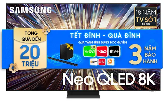 NEO QLED Mini LED Tivi 8K Samsung 65 inch 65QN800D Smart AI TV