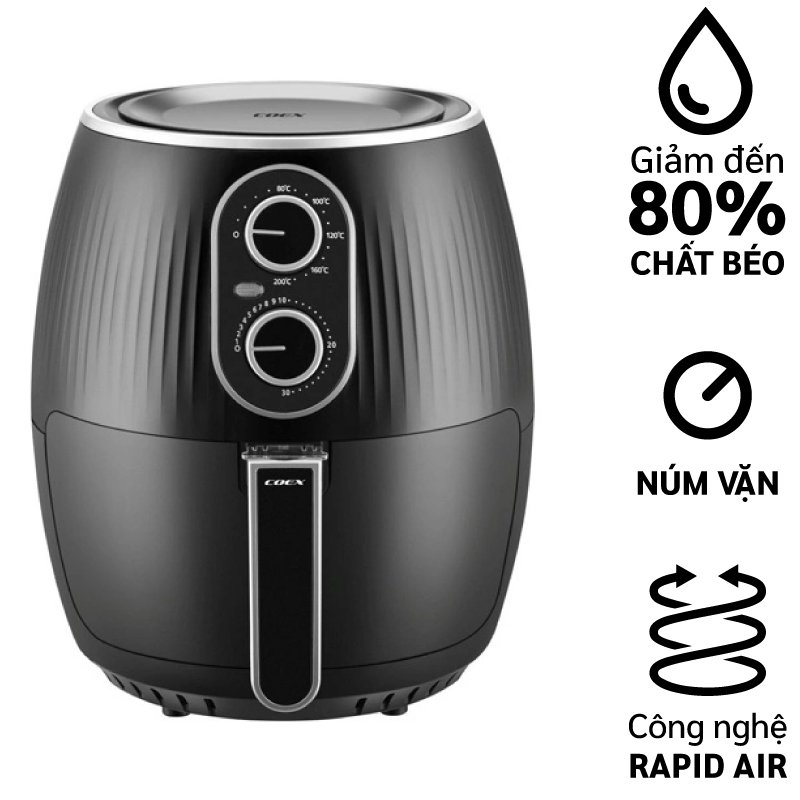 Nồi chiên không dầu 3.6L Coex AFC-3101 (Đen)