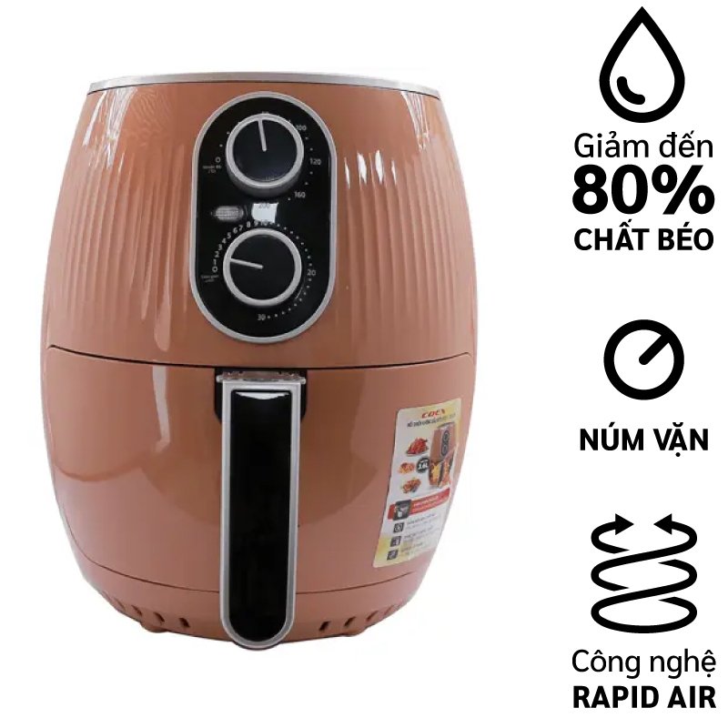 Nồi chiên không dầu 3.6L Coex AFC-3101 (Hồng)