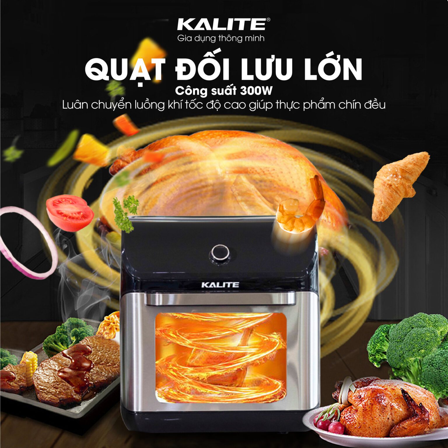Nồi Chiên Không Dầu Kalite 12L KL-1200