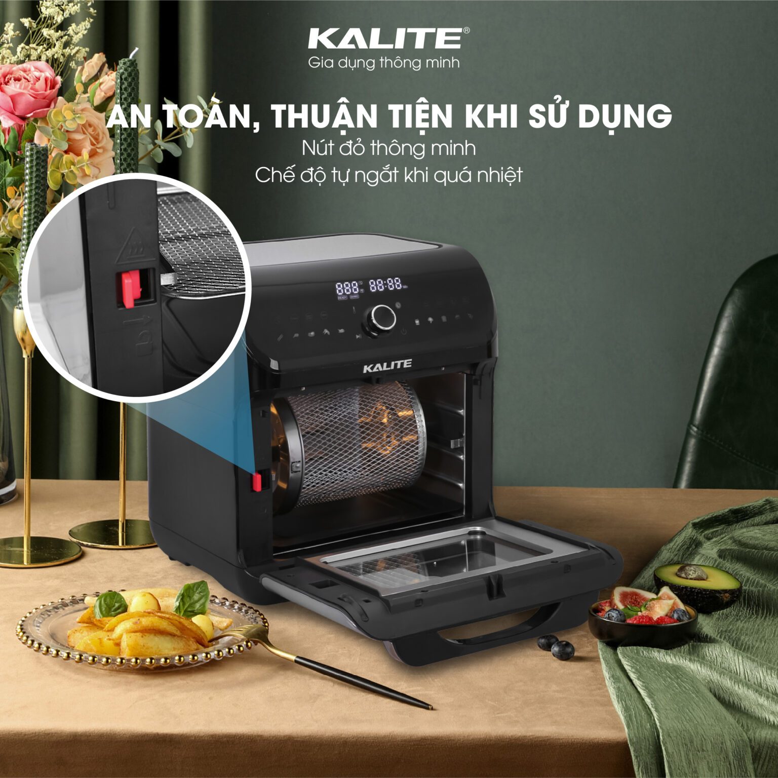 Nồi Chiên Không Dầu Kalite 12L KL-1200