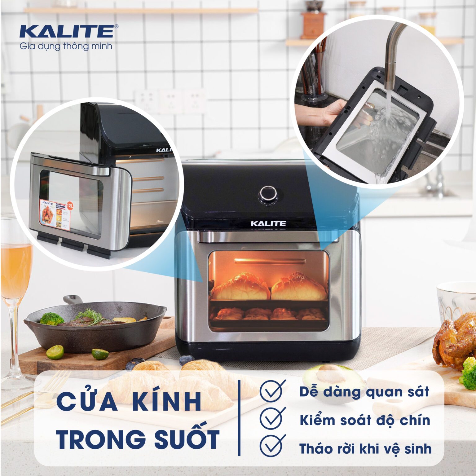 Nồi Chiên Không Dầu Kalite 12L KL-1200