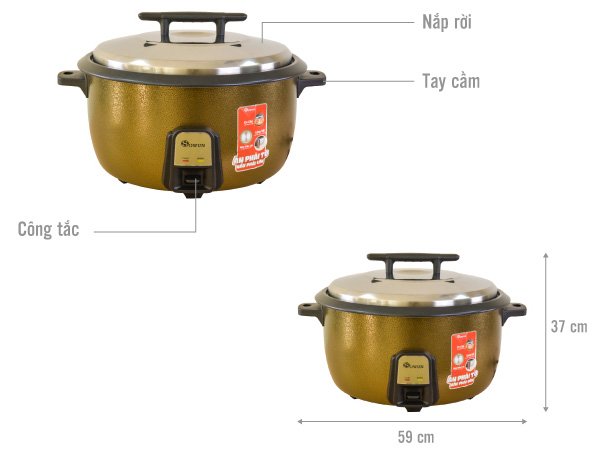 Nồi cơm điện cơ 10L Sowun SW 69100S