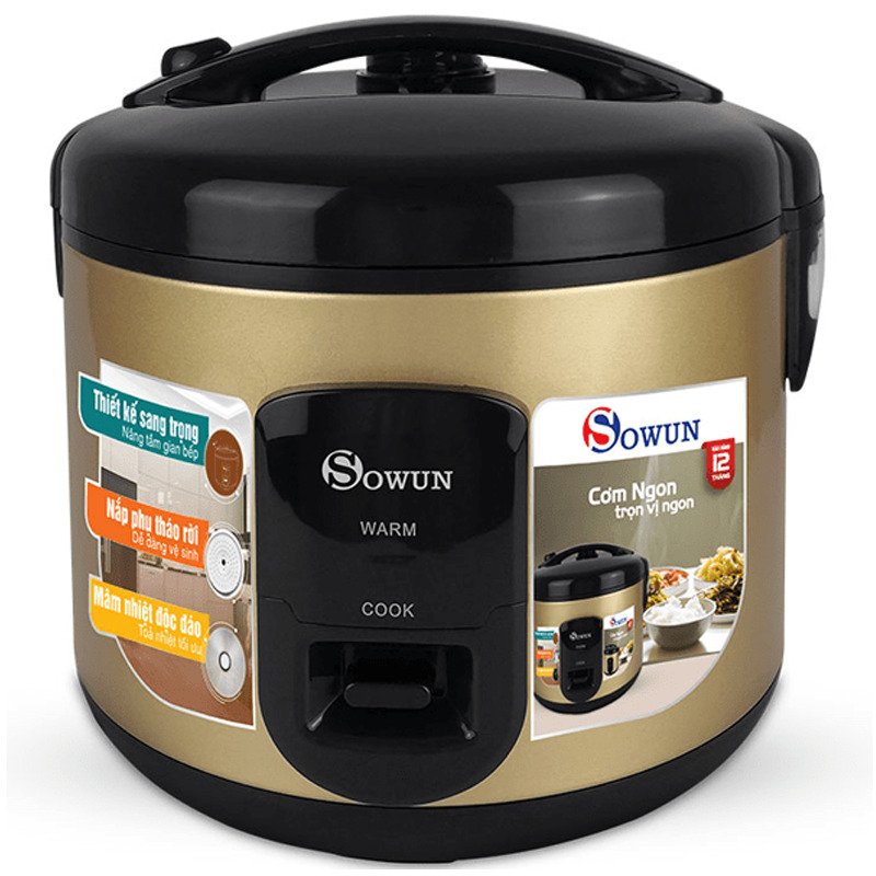 Nồi cơm điện cơ 1,8L Sowun SW S631P-lòng niêu