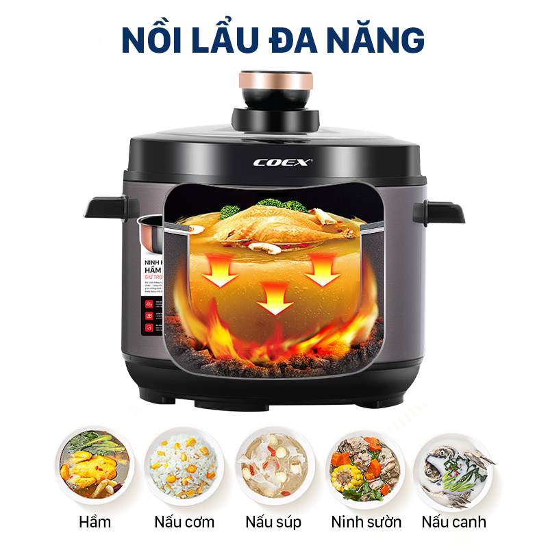 Nồi áp suất đa năng 6L Coex CP-3217A