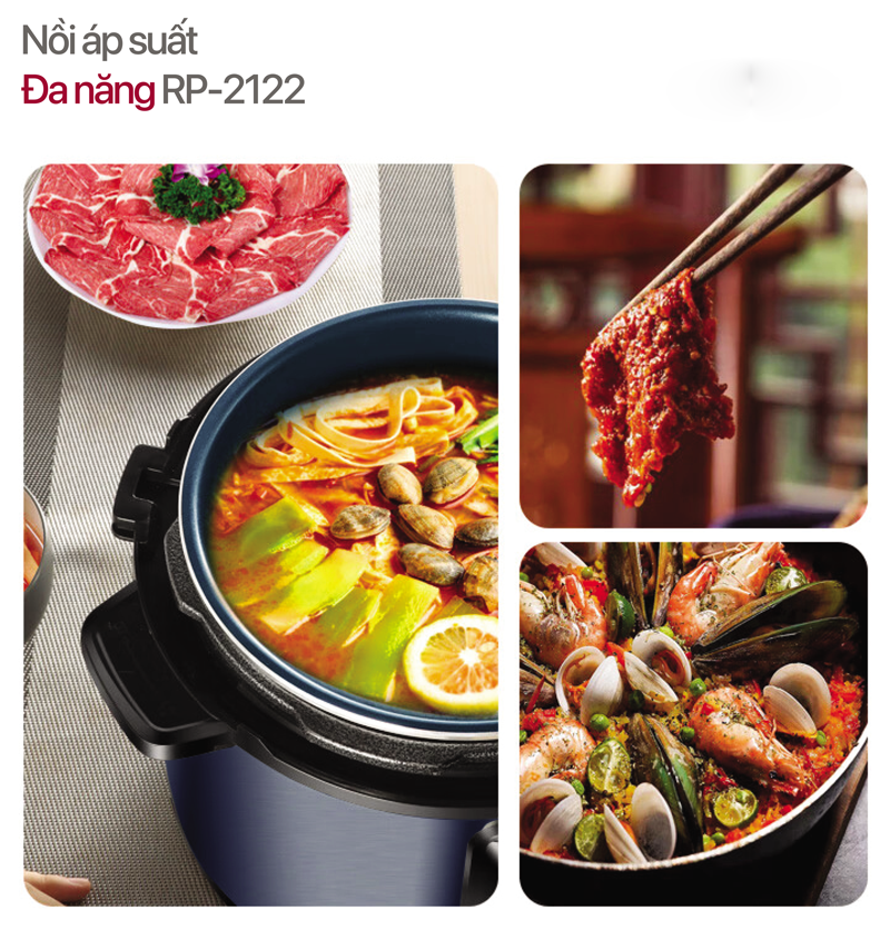 Nồi áp suất điện ROLER RP-2122 5 lít