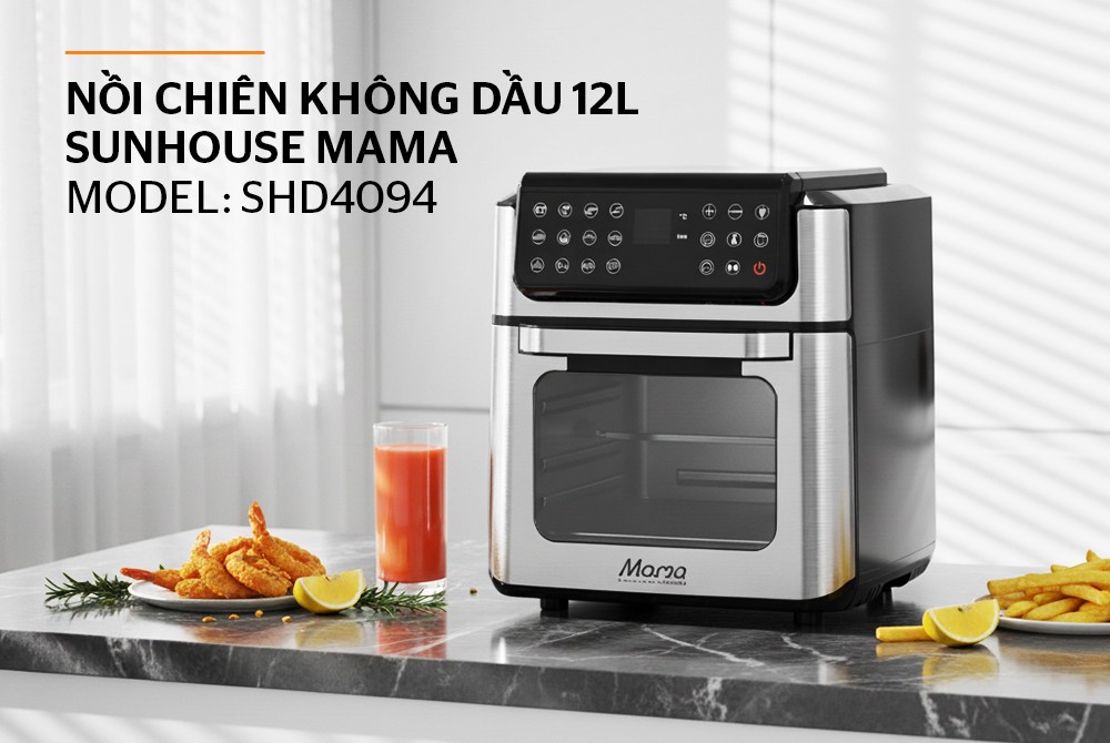 Nồi chiên không dầu 12L Sunhouse Mama SHD4094