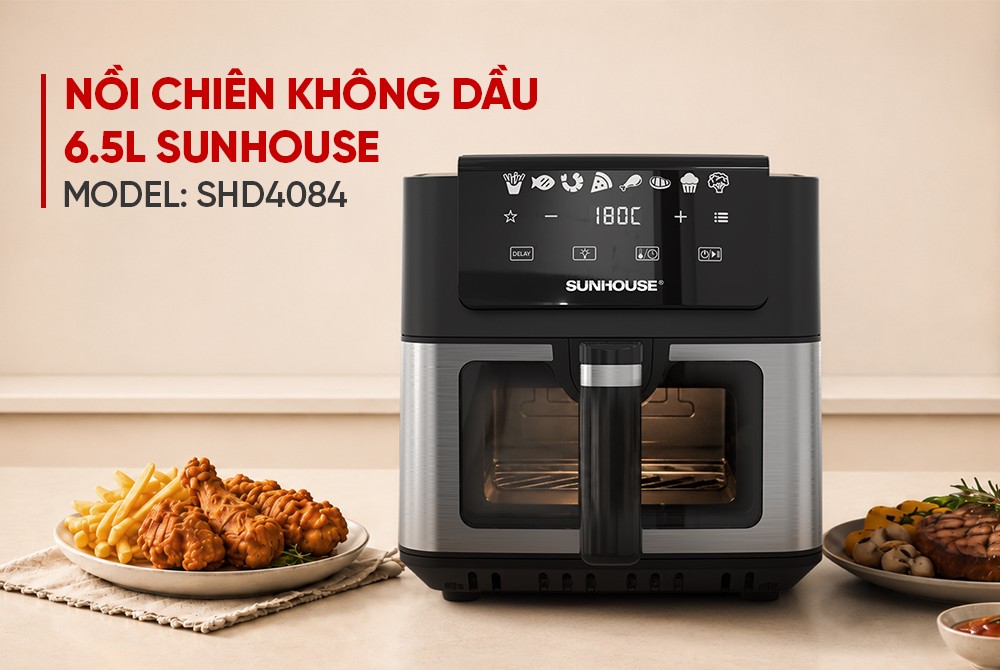 Nồi chiên không dầu 6.5L Sunhouse SHD4084