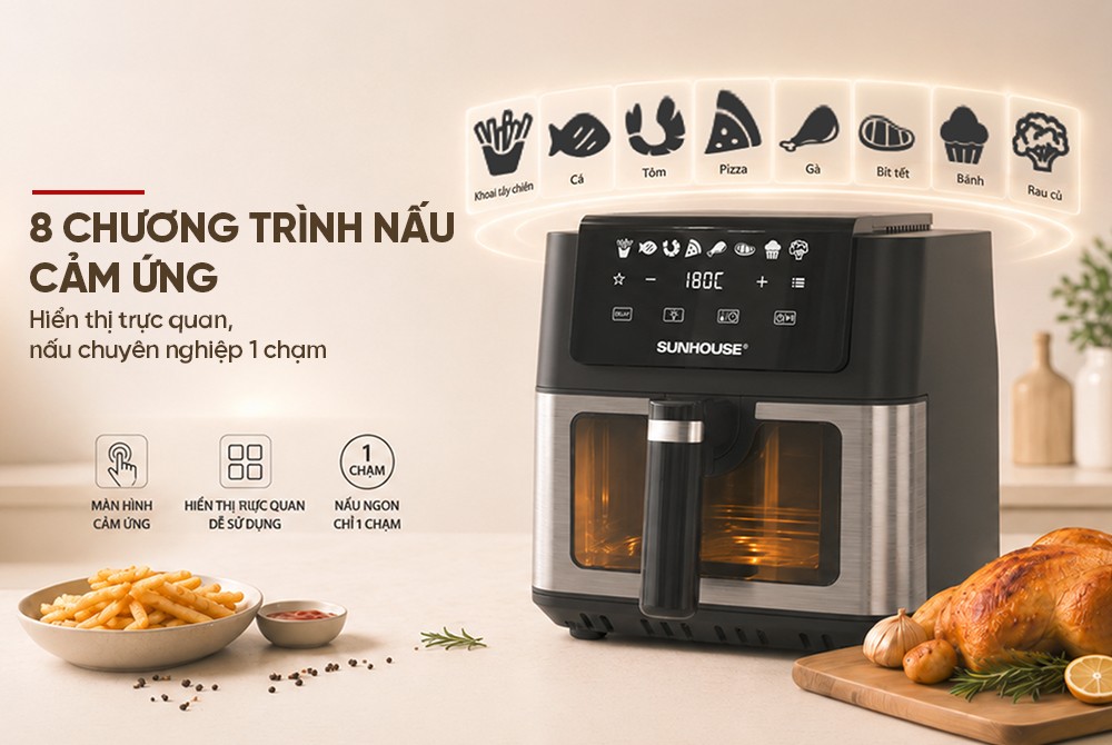 Nồi chiên không dầu 6.5L Sunhouse SHD4084