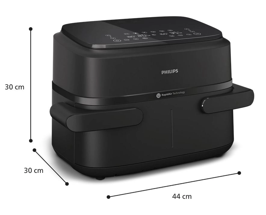 Nồi chiên không dầu 2 ngăn 7.1L Philips NA150/00