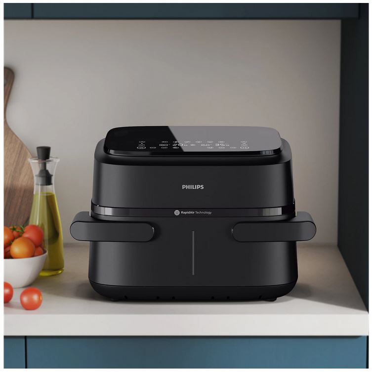 Nồi chiên không dầu 2 ngăn 7.1L Philips NA150/00