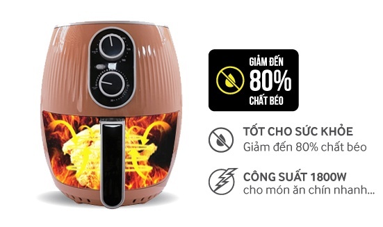 Nồi chiên không dầu 3.6L Coex AFC-3101 (Hồng)