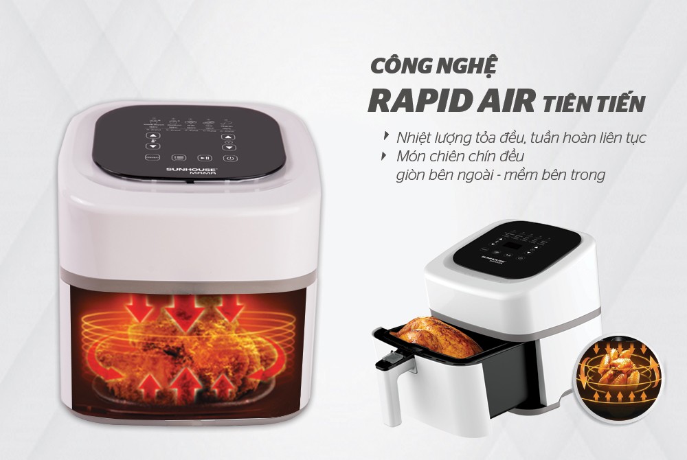Nồi chiên không dầu 4.5L Sunhouse Mama SHD4086W