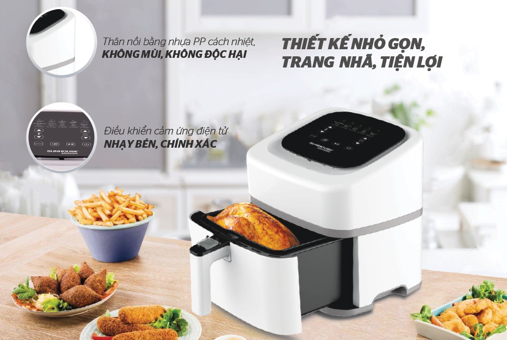 Nồi chiên không dầu 4.5L Sunhouse Mama SHD4086W
