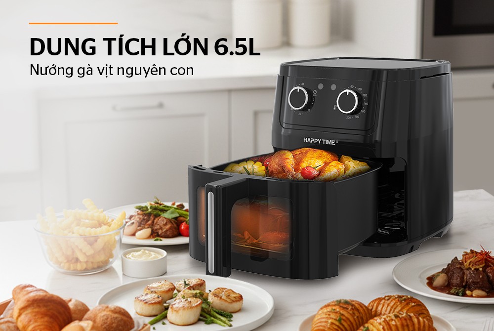 Nồi chiên không dầu 6.5L Happy Time HTD4024