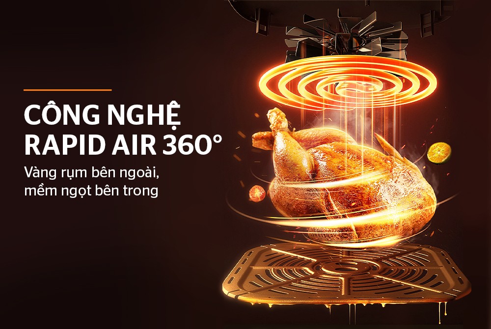 Nồi chiên không dầu 6.5L Happy Time HTD4024