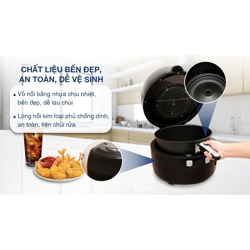 Nồi chiên không dầu 6,5L Kangaroo KG65AF