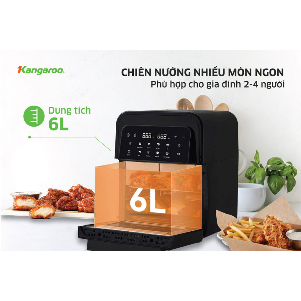 Nồi chiên không dầu 6L Kangaroo KG6AF2A