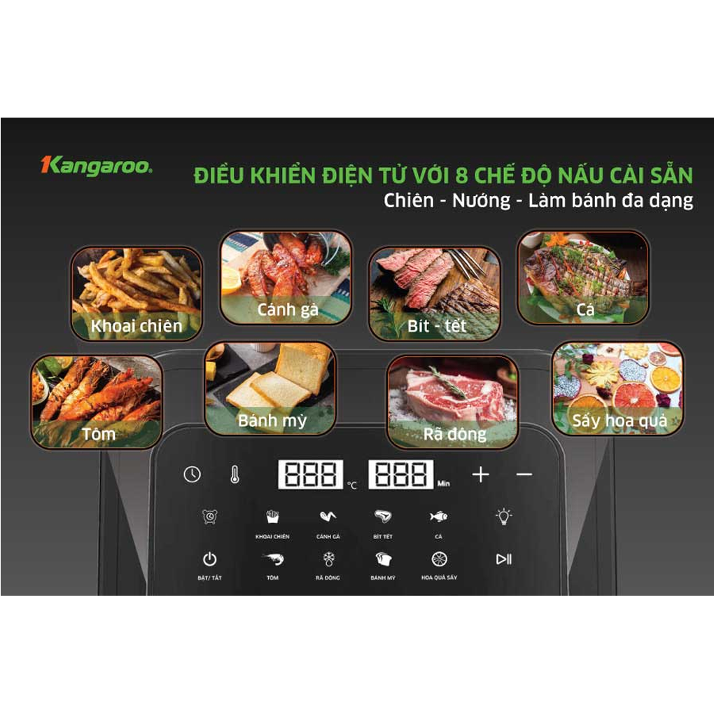 Nồi chiên không dầu 6L Kangaroo KG6AF2A