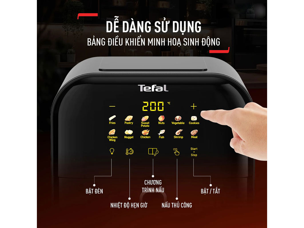 Nồi chiên không dầu 6L Tefal Window EY821868