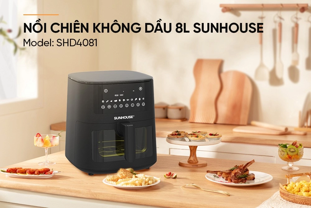 Nồi chiên không dầu 8L Sunhouse SHD4081