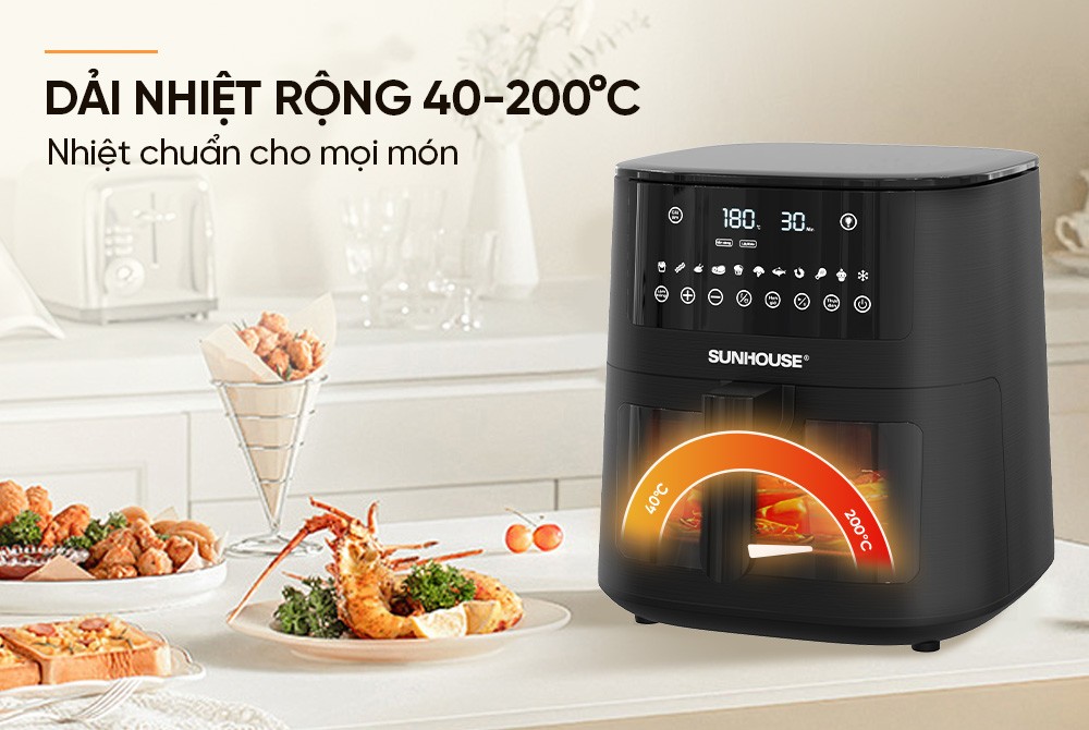 Nồi chiên không dầu 8L Sunhouse SHD4081