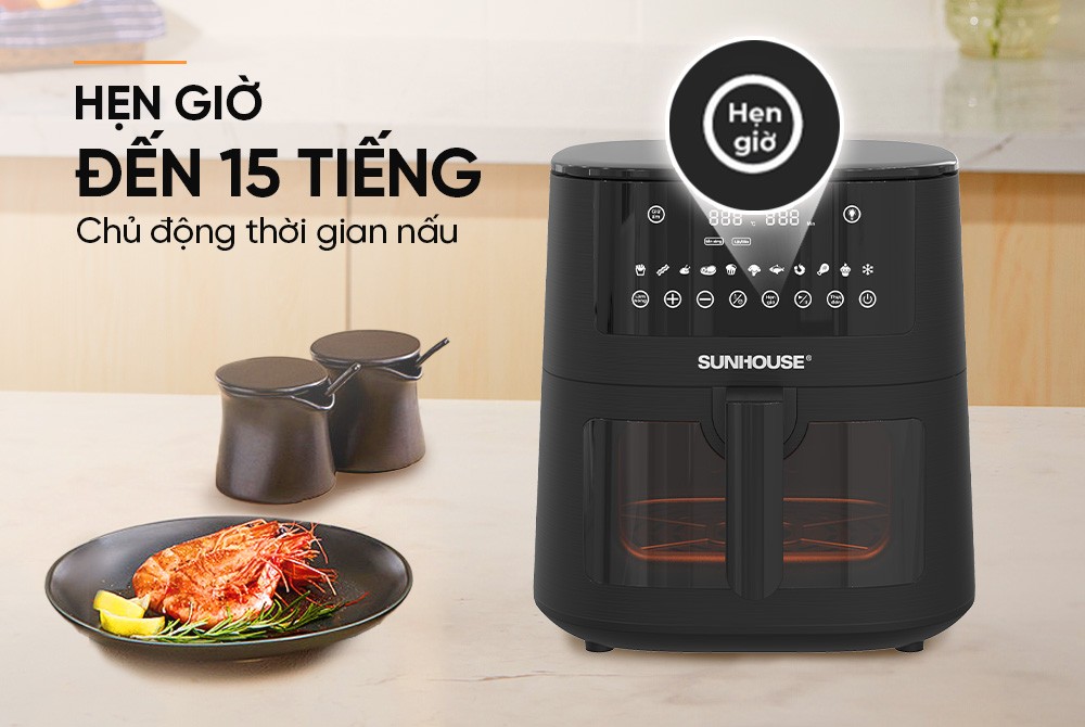 Nồi chiên không dầu 8L Sunhouse SHD4081