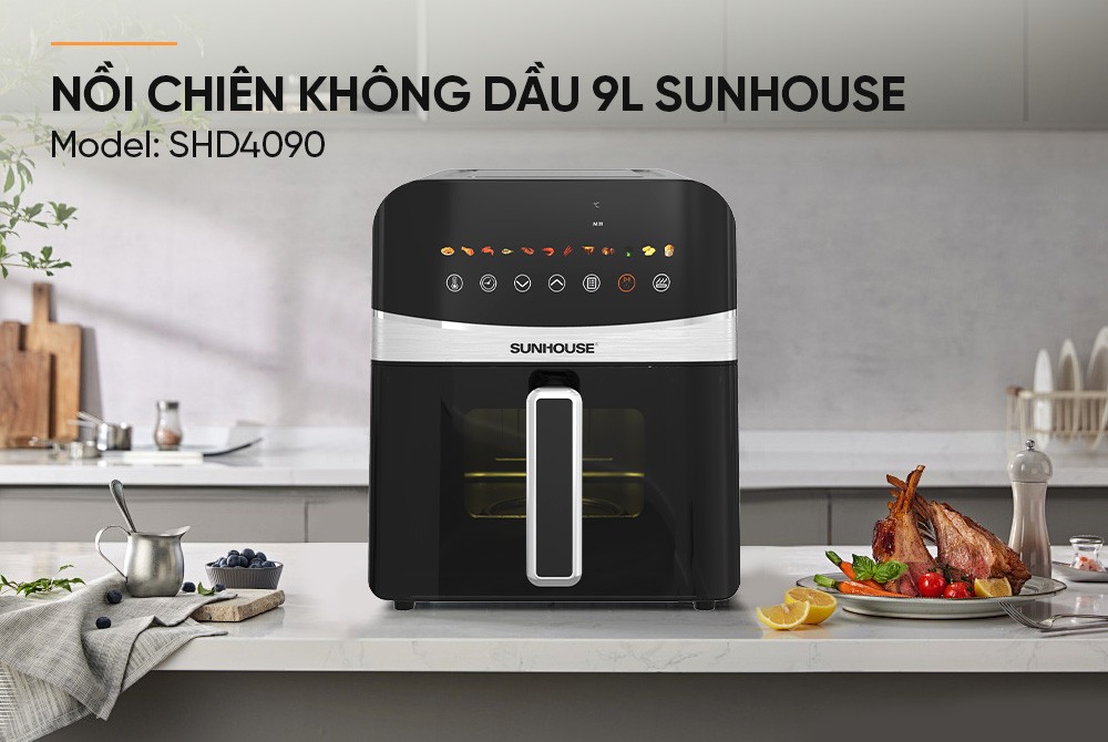 Nồi chiên không dầu điện tử 9L Sunhouse SHD4090