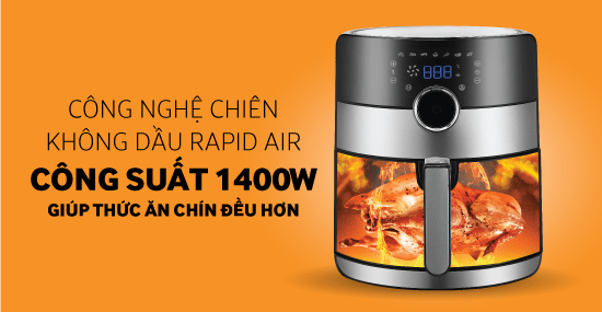 Nồi chiên không dầu điện tử 3.8L Coex AFC-3106
