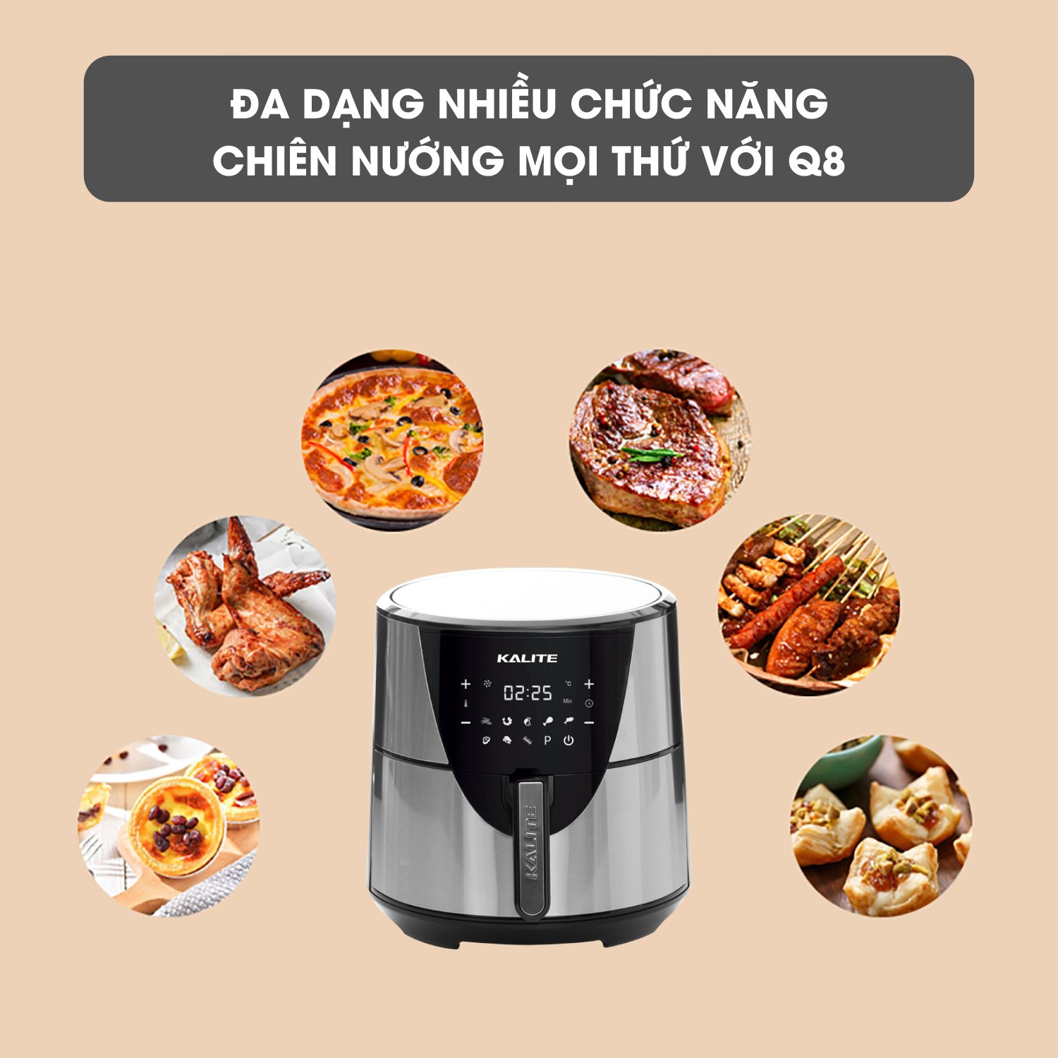 Nồi chiên không dầu KALITE Q8