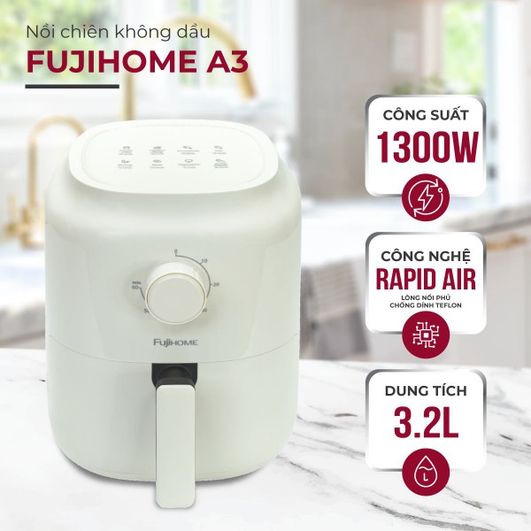 Nồi chiên không dầu mini Fujihome A3B
