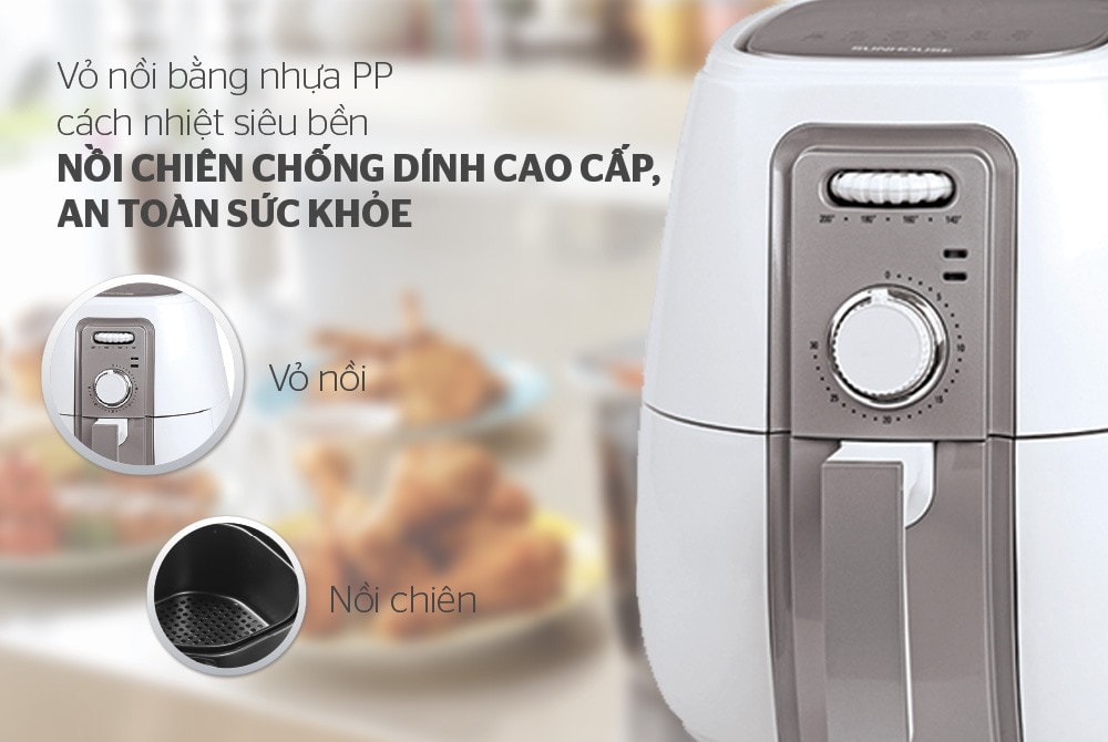 Nồi chiên không dầu Sunhouse 3L SHD4023