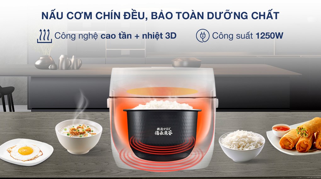 Nồi cơm áp suất điện tử 1,8L Toshiba RC-18VXWVN(W)