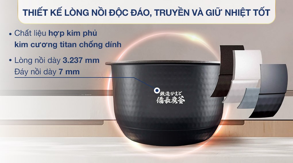 Nồi cơm áp suất điện tử 1,8L Toshiba RC-18VXWVN(W)