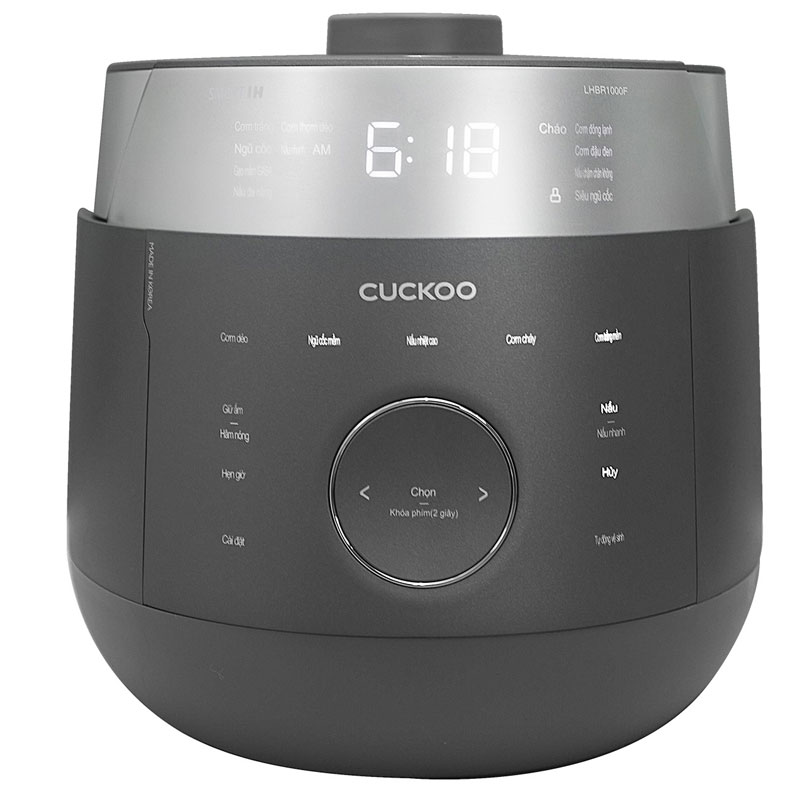 Nồi cơm áp suất điện tử cao tần 1,08L Cuckoo CRP-LHBR0600F/GRGRCRCKV - Korean