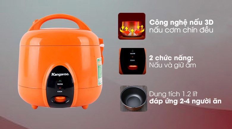 Nồi cơm điện 1.2L Kangaroo KG826S