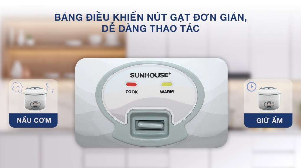 Nồi cơm điện 1,8L Sunhouse SHD8602