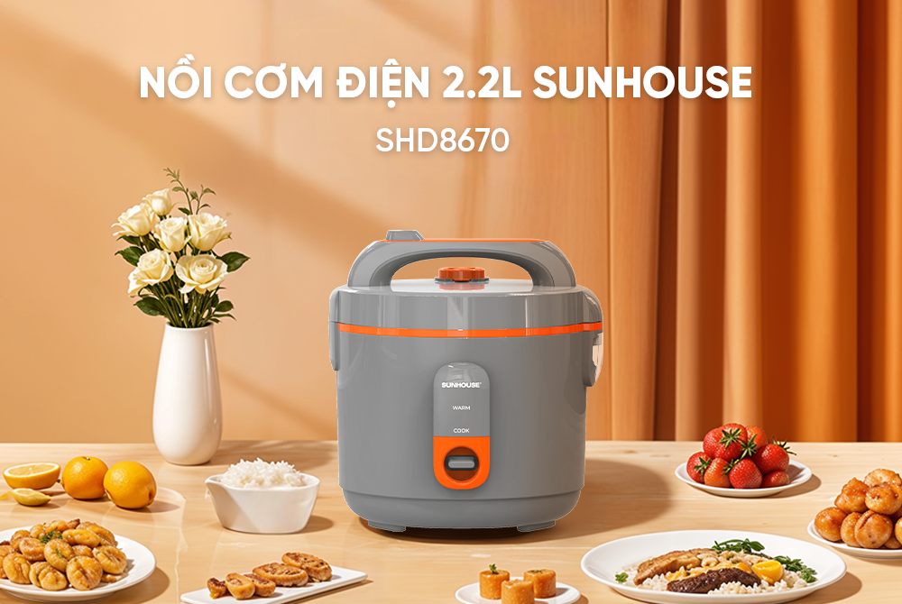 Nồi cơm điện 2.2L Sunhouse SHD8670