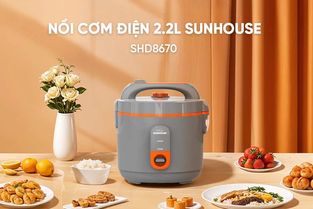 Nồi cơm điện 2.2L Sunhouse SHD8670