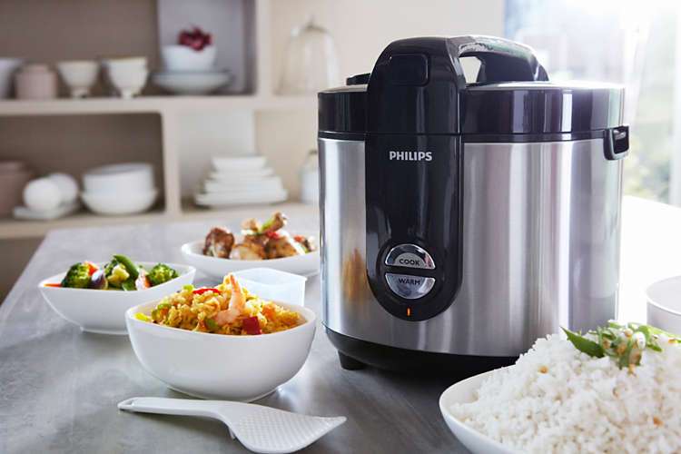 Nồi cơm điện 2L Philips HD3128 (Bạc)